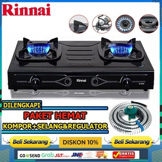 Kompor Gas 2 Tungku RINNAI / Kompor RI 202S FREE(+) SELANG PAKET REGULATOR PROMO MURAH