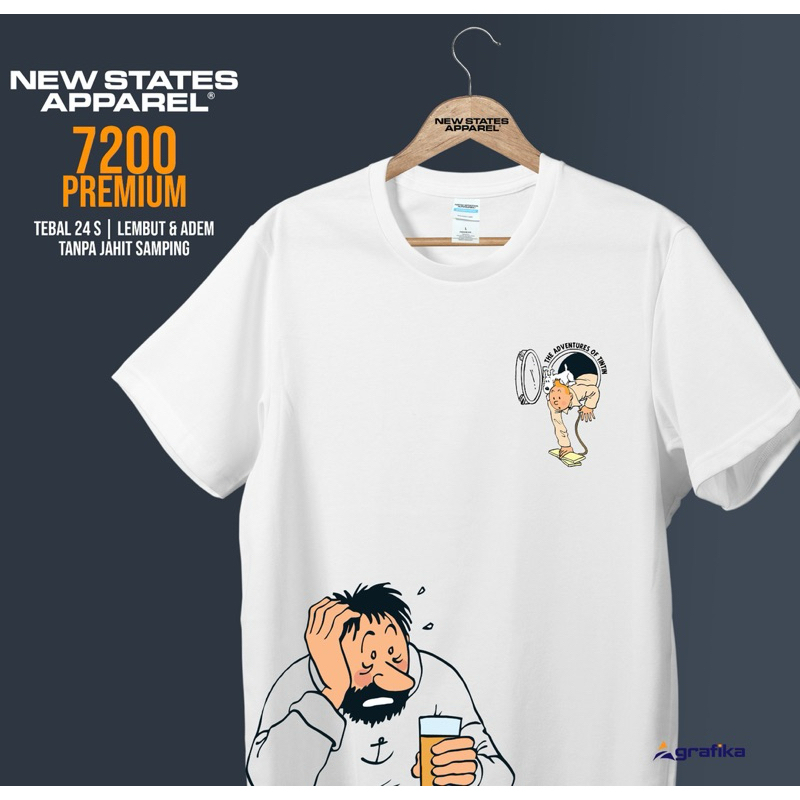 Distro เสื้อยืด - C4pta1n H4dd0cK - เสื้อยืดผ้าฝ้ายพรีเมี่ยมเครื่องแต่งกายจากอเมริกา - Tint1n