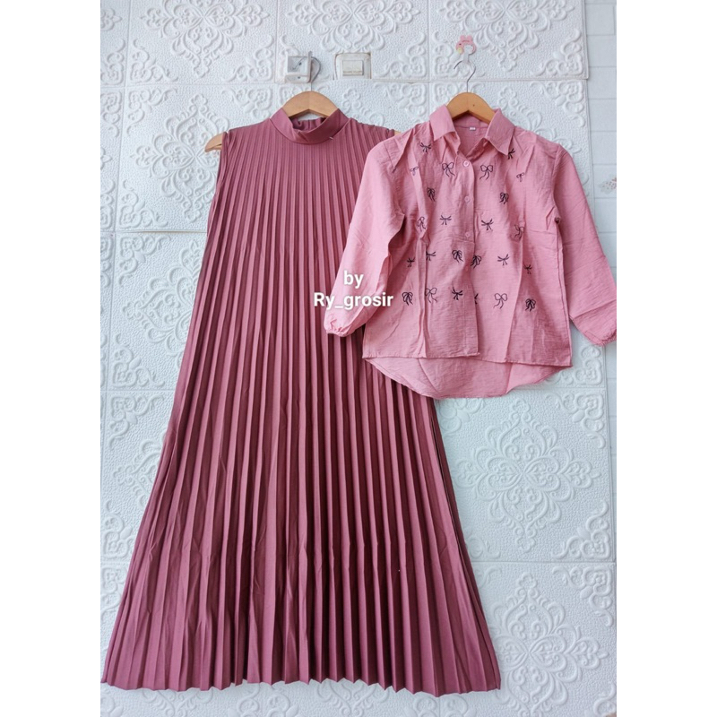 KATUN Marina Girls Set เสื้อผ้าฝ้ายจีบธรรมดา ด้านใน