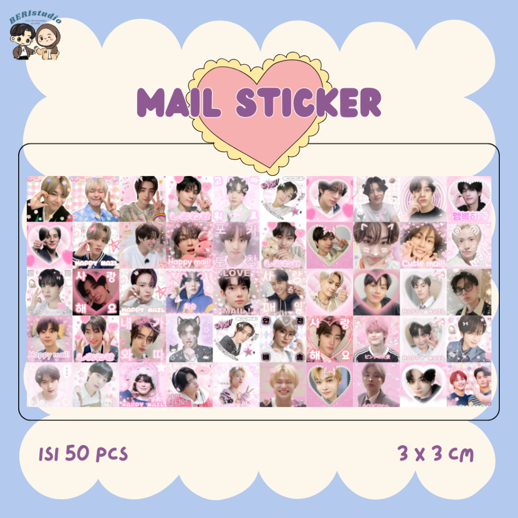 [บรรจุ 50 ชิ้น] FREEBIES ENHYPEN SEVENTEEN BTS STRAYKIDS NCT DAY6 TXT BOY NEXT DOOR PACK STICKERS