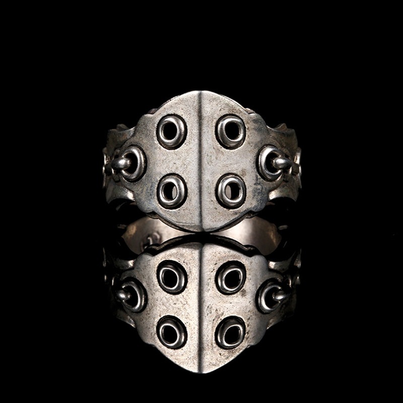 King Gssar Armor Ring - King Gesar Armor Mask Ring แรงบันดาลใจนําเข้าคุณภาพสูง - Good นําเข้าปรับขนา