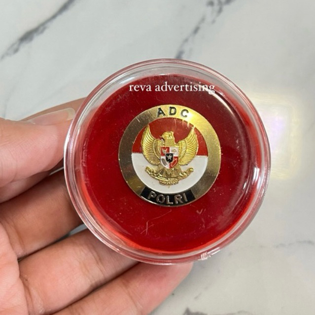 NEW ADC POLRI หมุดคอเล็บ/โซ่สีทอง