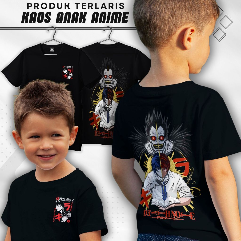 เสื้อยืดเด็ก Goobiidot สําหรับอายุ 2 ถึง 13 - Death Note Anime