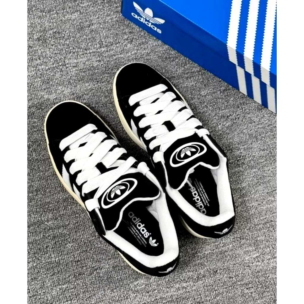Adidas00 Campus 00s รองเท้าลําลองสีขาวสีดํา 0riginal Premium สําหรับผู้ชายและผู้หญิง