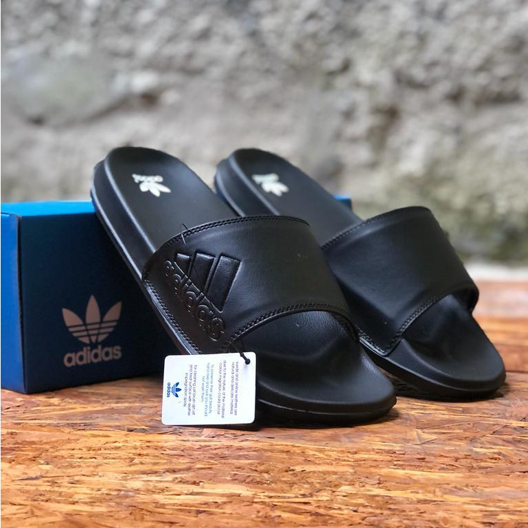 Hitam Id Sport Fashion - รองเท้าแตะขนาดใหญ่ 46 47 48 49 50 รองเท้าแตะจัมโบ้ผู้ชายผู้หญิง 44-49 สีดําเต็ม adidas