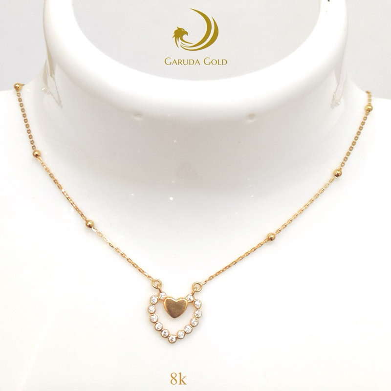 สร้อยคอรัก Jarar pkl 2 พร้อมของขวัญอัญมณี 8k Grd sp