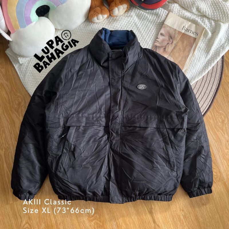 Akiii CLASSIC VANGUARD สีดํา Bubble Goose Down Jacket ไซส์ XL | ต้นฉบับ 100%