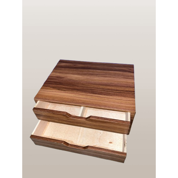 ชั้นวางของชั้น 2 ลิ้นชัก W Slot ชั้นวางของติดผนังห้องนอน Minimalist Aesthetic Make Up Shelf