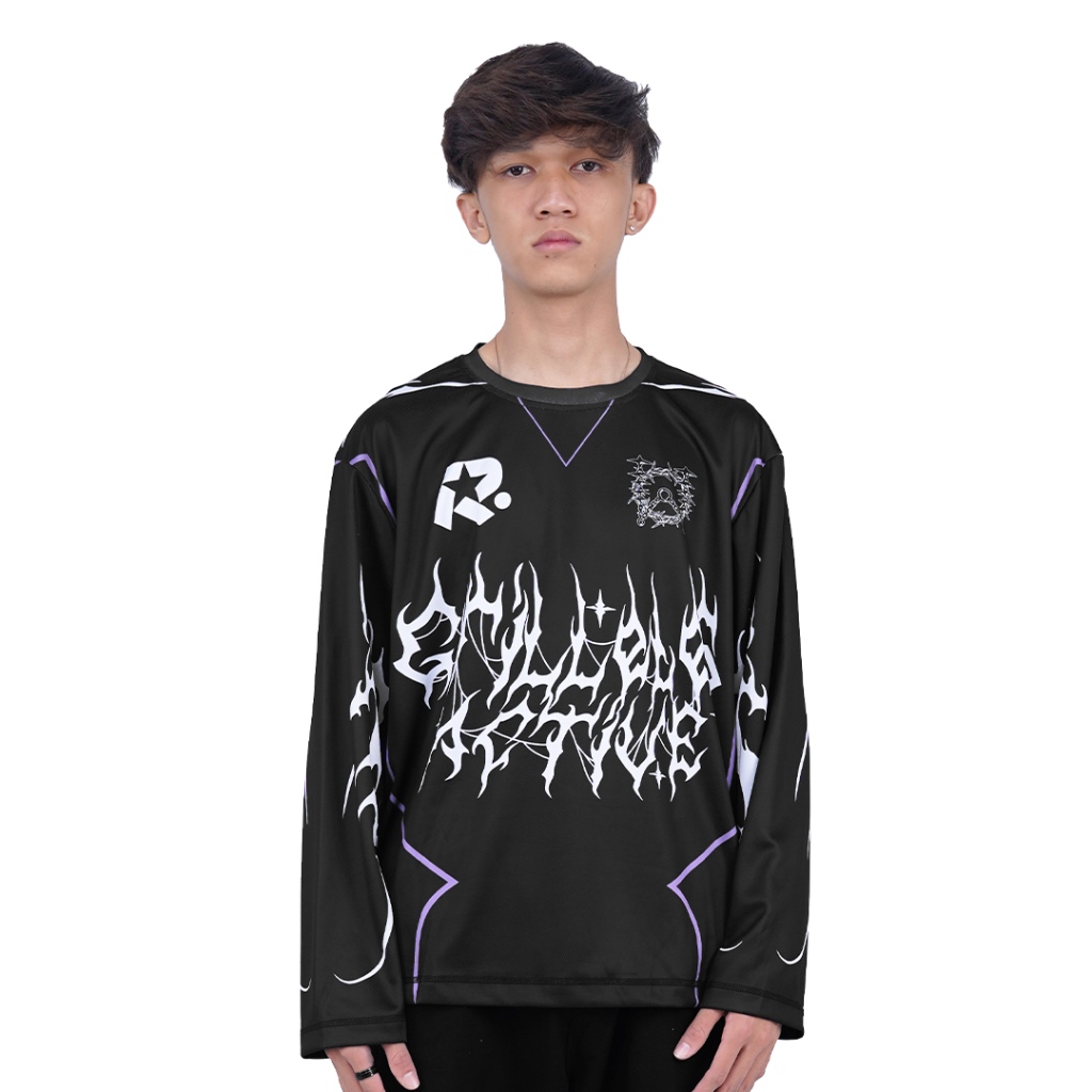 RZQ / Dark 003 / LONGSLEEVE SERIES / Streetwear / Jersey / Oversize / Boxy / Retro / Vintage / Music