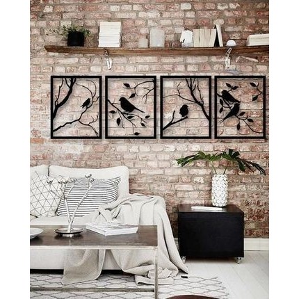 Birds Panel Design File ตัดเลเซอร์ CNC Router Plasma DXF FG1