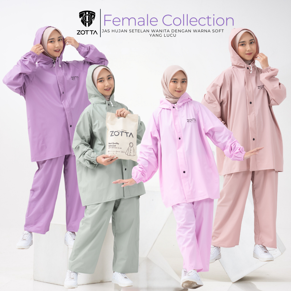 ZOTTA เสื้อกันฝนผู้หญิง Aesthetic Cute Pink Pants Suit