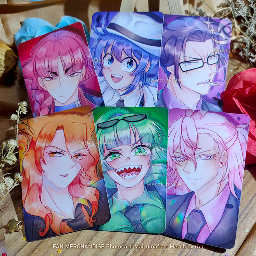 Photocard Mairuma Mafia AU สินค้าแฟนอาร์ต - MERCH BY QEI: IRUMA, ASMODEUS, CLARI, OPERA, KALEGO