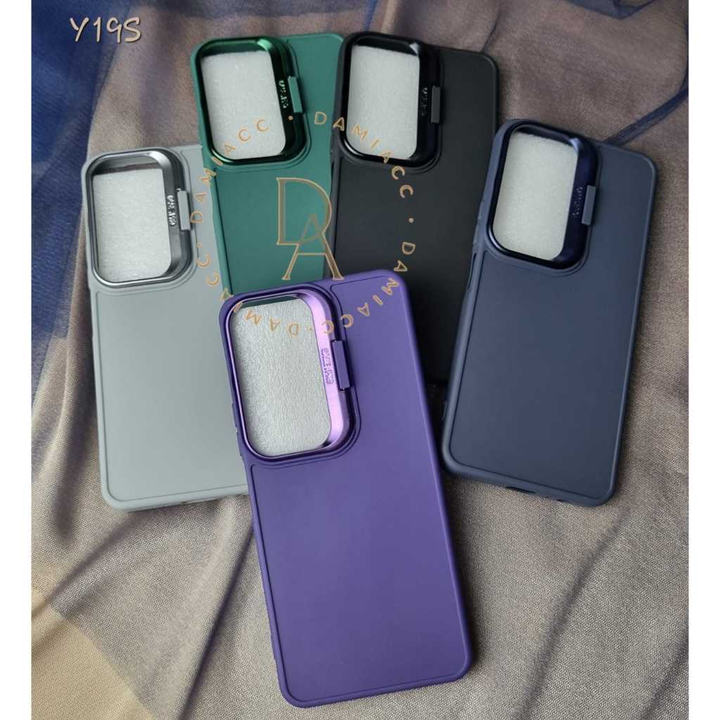 Vivo y19s y29 4g macaron Kick stand Case Kick stand tpu Case สี