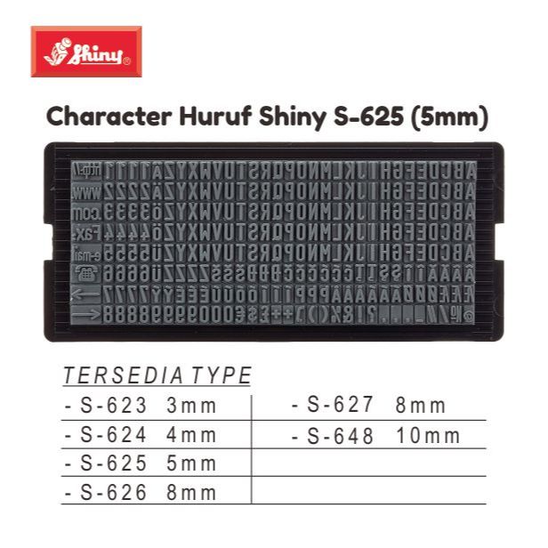 ตัวละคร/พิเศษ/อะไหล่ตัวอักษรและตัวเลข เงา S-625 5mm