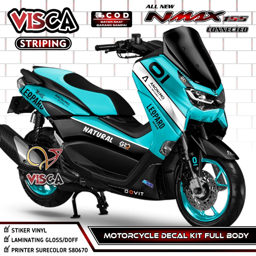 Decal Nmax New Full Body - สติ๊กเกอร์ Nmax 155 Full Body 2022 - Decal Nmax 2022 Full Body - Striping