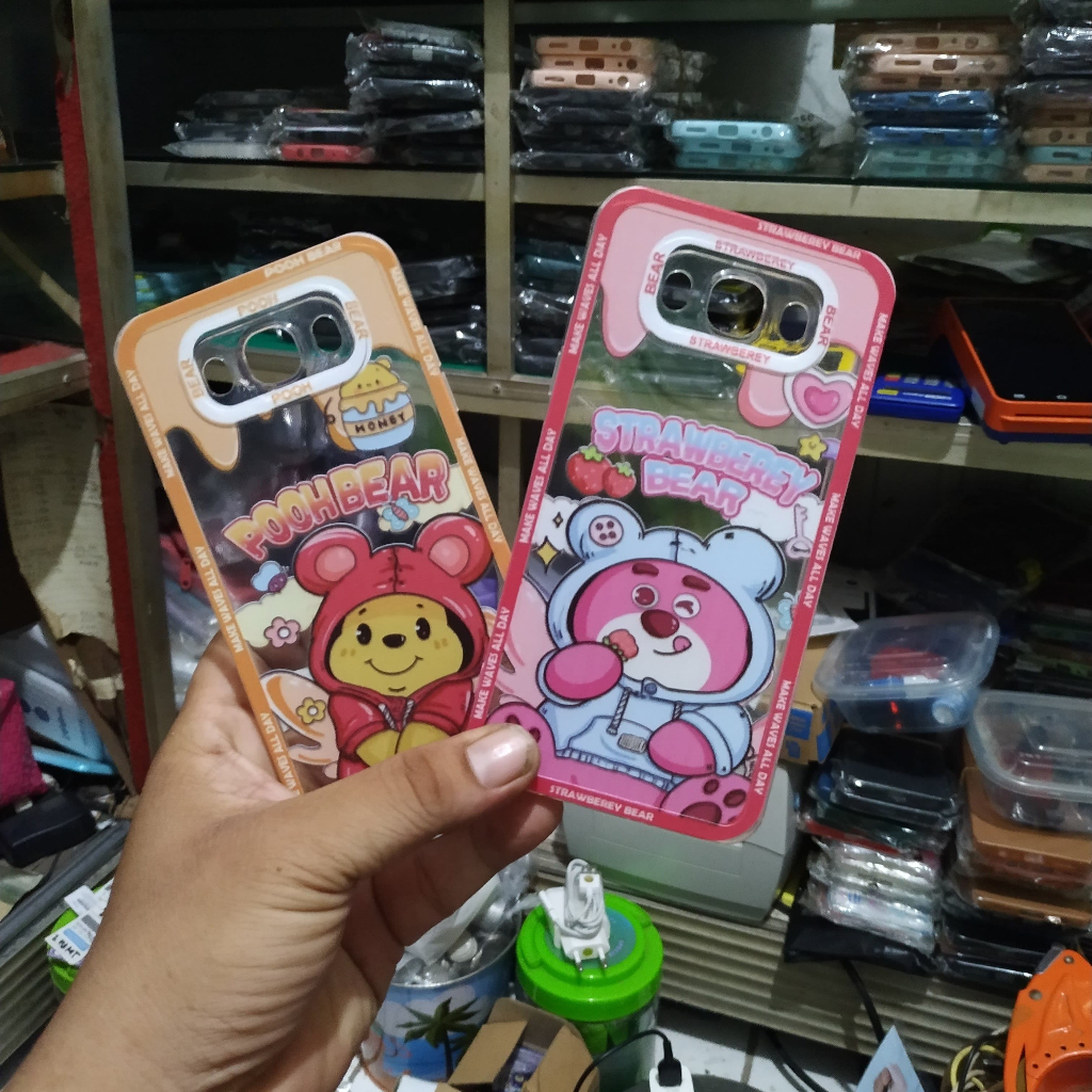 Samsung Galaxy J7 2016 Case Wave Motif Flower Ghost Samsung SM-J710FN SM-J710F SM-J710H SM-J710M SM-