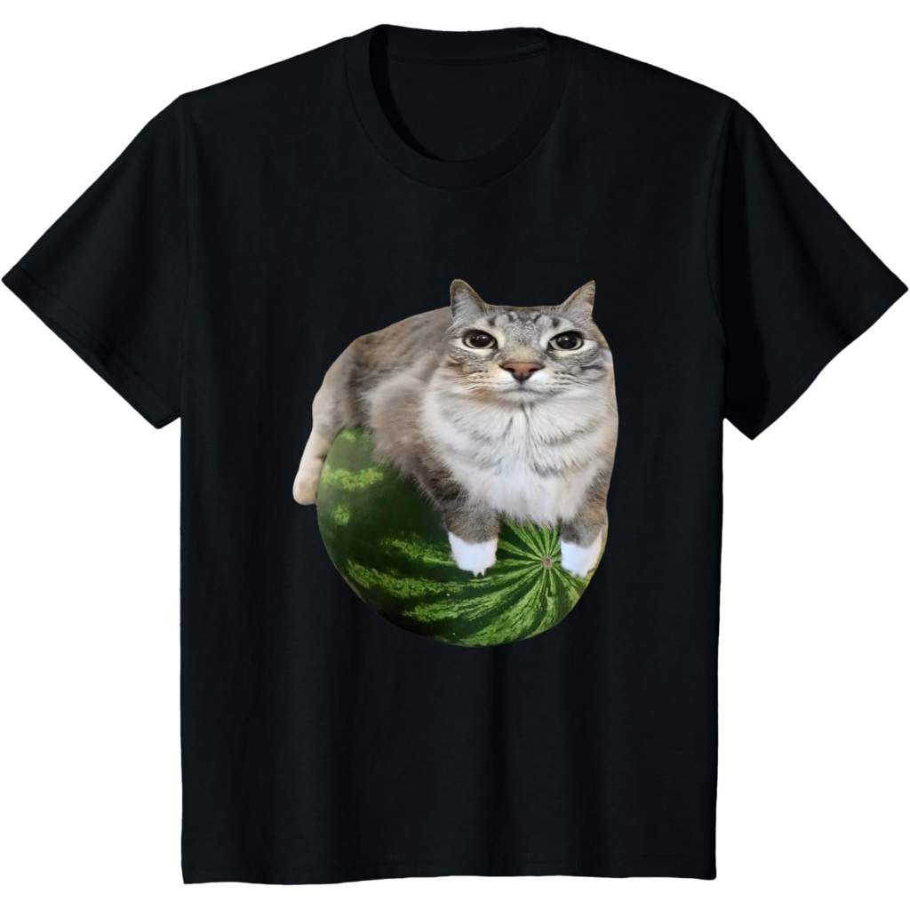 เสื้อยืด Konyol Watermelon Cat Meme