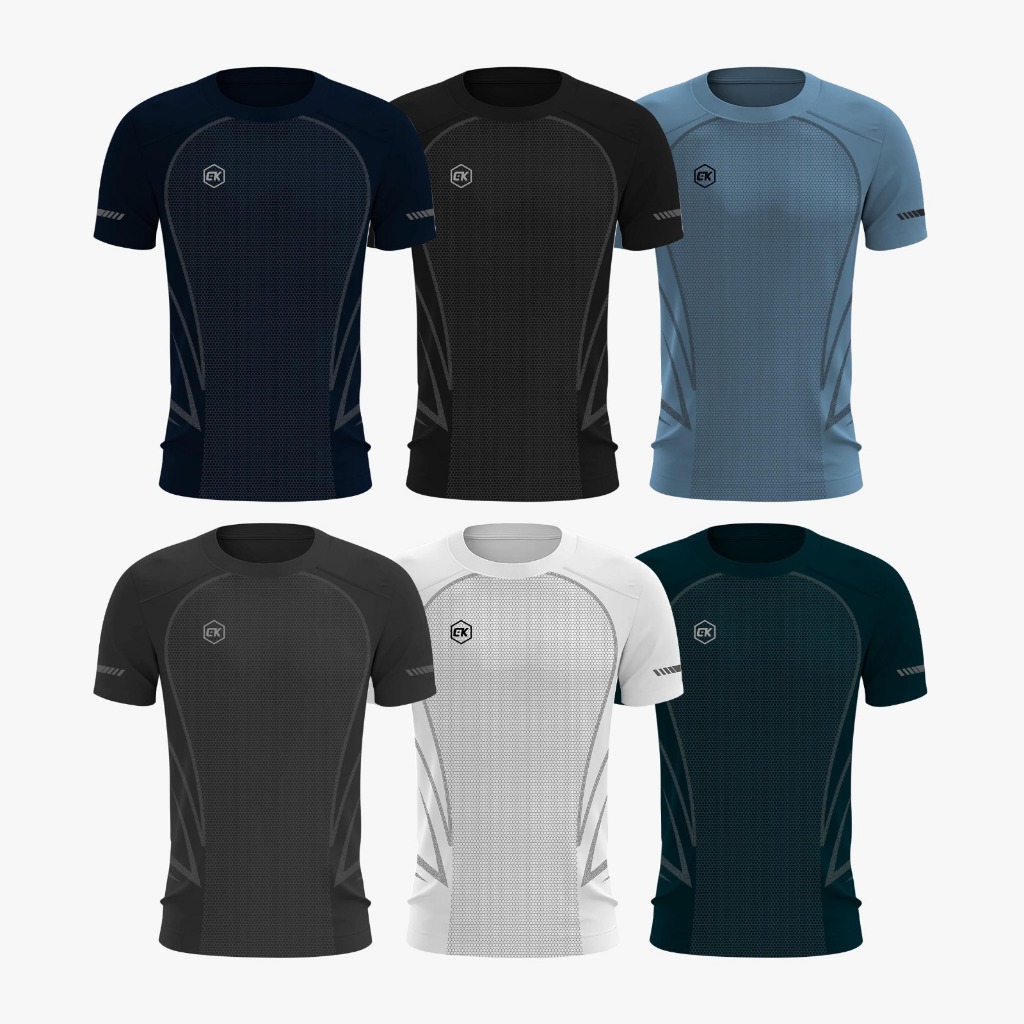 ใหม่ล่าสุดผู้ใหญ่ชุดกีฬา SLIM FIT GYM SHIRTS SHORT-SLEEVED FITNESS SHIRTS PLAIN SPORTS SHIRTS BADMIN