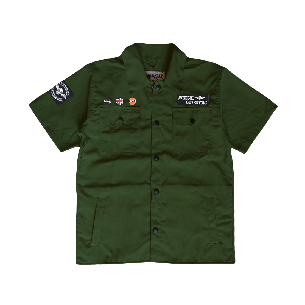KEMEJA Workshirt Patch / เสื้อทํางานดีไซน์ล่าสุด avg 042