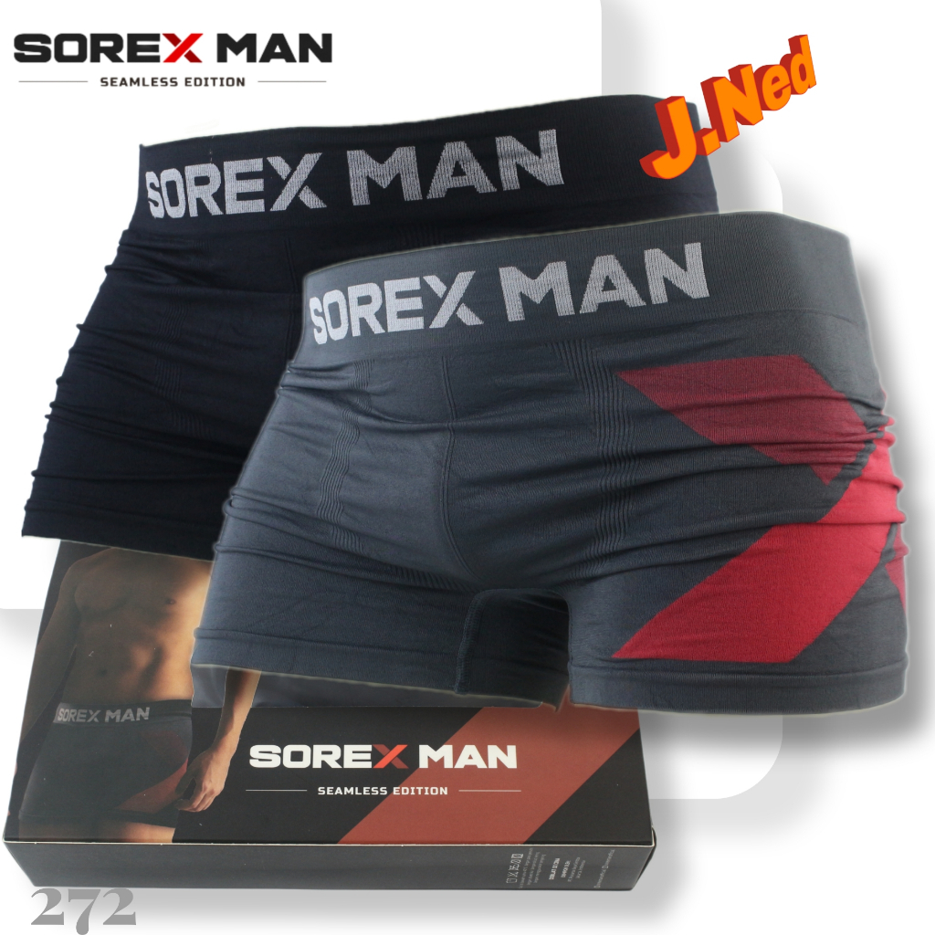 J272 (2-6 ชิ้น) Sorex กางเกงบ็อกเซอร์ชาย กางเกงบ็อกเซอร์ชาย Size M/L - Xl/XXL