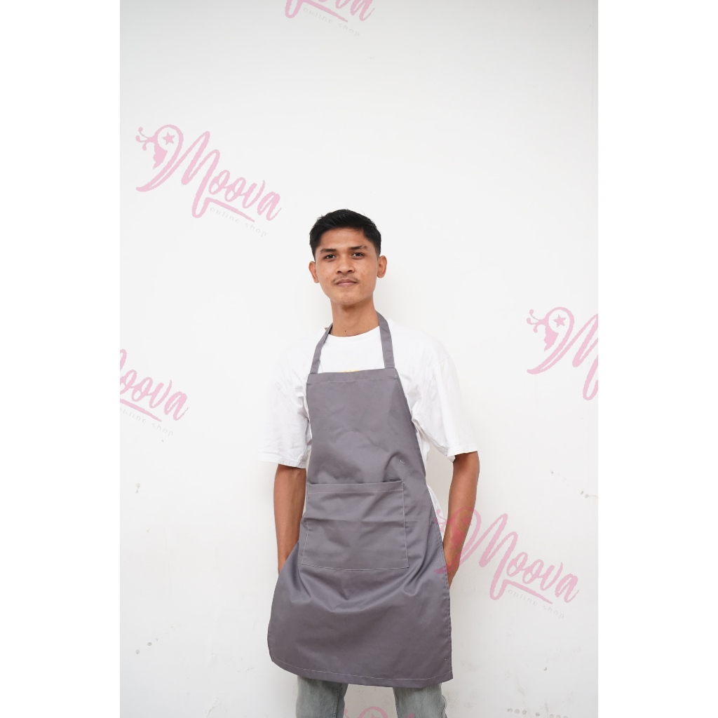 APRON/APRON/RESTAURANT/CHEF/COOKING/PLAIN GREY/GREY APRON