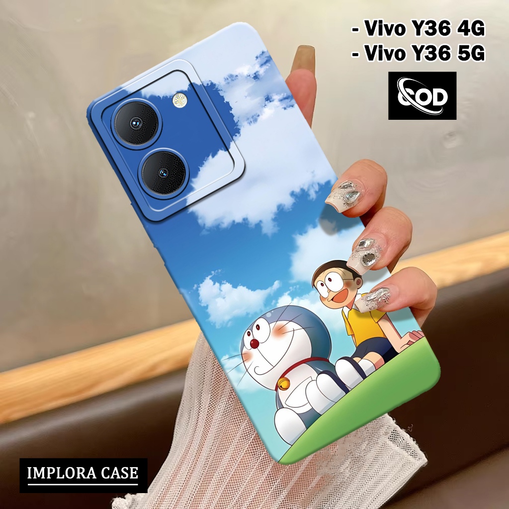 IMPLORA CASE - เคสโทรศัพท์ Vivo Y36 4G / 36 5G ล่าสุด - เคสแฟชั่นการ์ตูน - Pro Camera Softcase - เคส