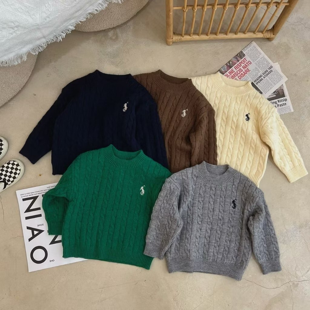 TINY SEOUL PREMIUM CHILDRENS KNIT SWETER - RALPH SWETER - เสื้อสเวตเตอร์ถักเสื้อแขนยาวสําหรับเด็กชาย