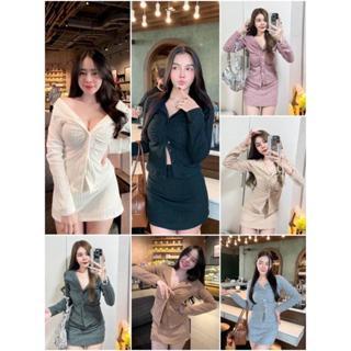 JMS แฟชั่น 273 KW เสื้อสูทถักคอปก