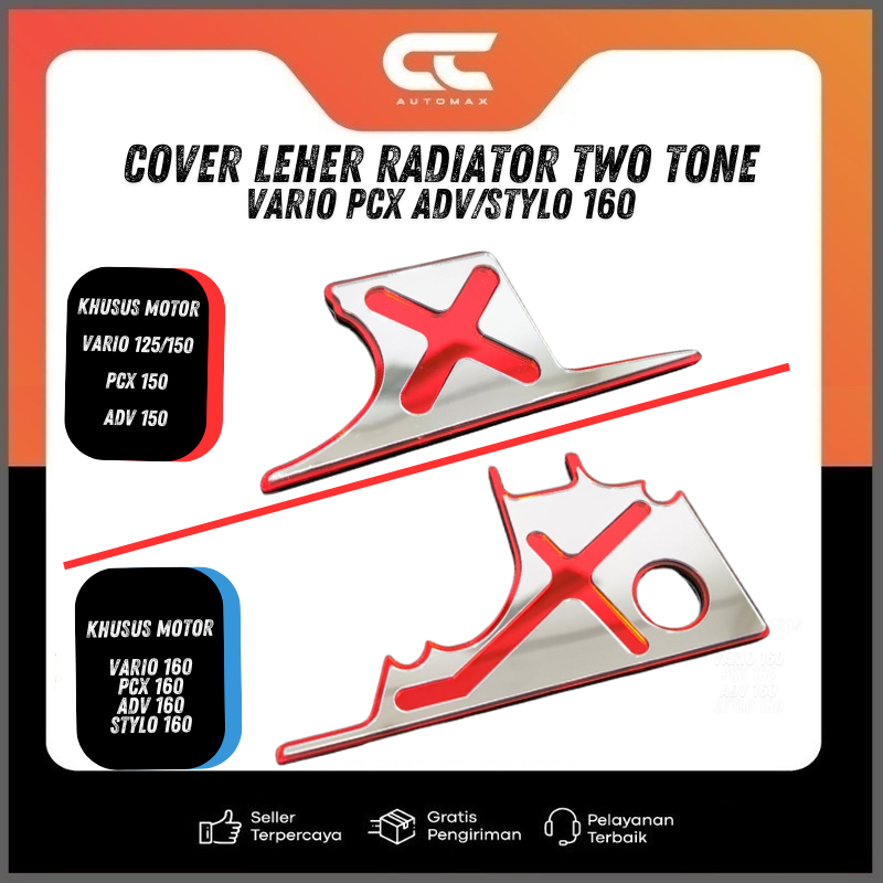 TWO TONE RADIATOR ฝาครอบคอ HONDA VARIO PCX ADV STYLO 125 150 160