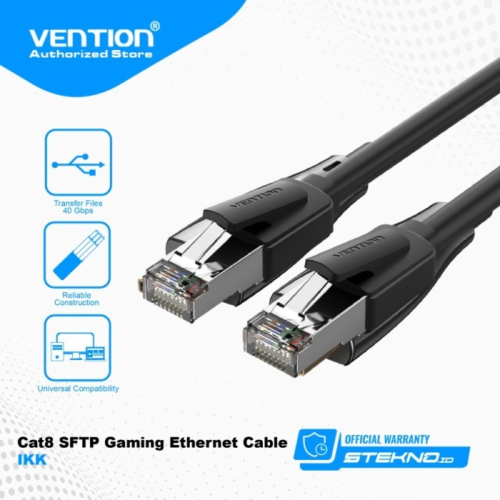 Vention Cat8 RJ45 SFTP Gaming Patch Ethernet IKK Lan Cable - 1 เมตร