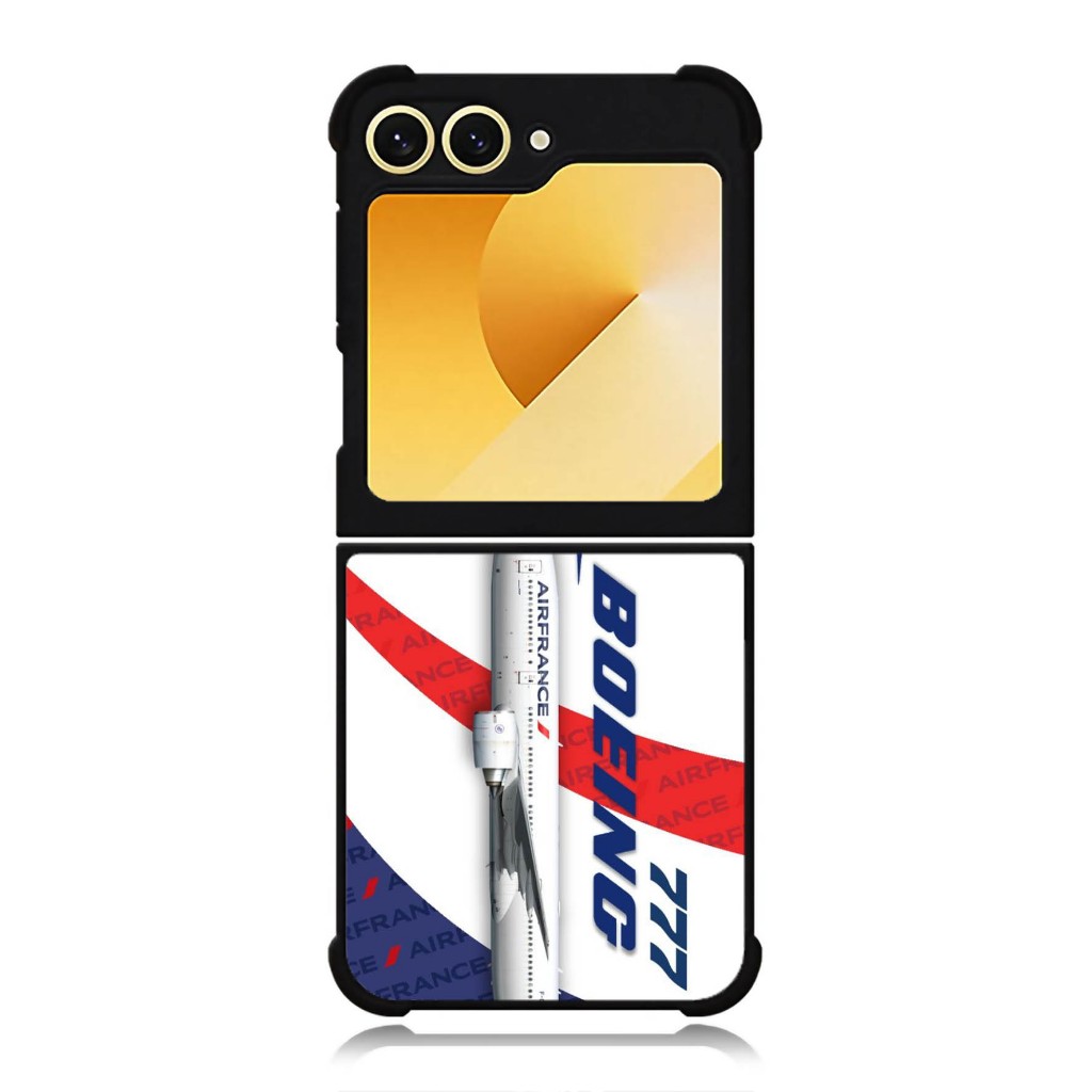 เคสโทรศัพท์ Samsung Z Flip Fold 7 6 5 4 3 โทรศัพท์ Custom AIR FRANCE โบอิ้ง 777