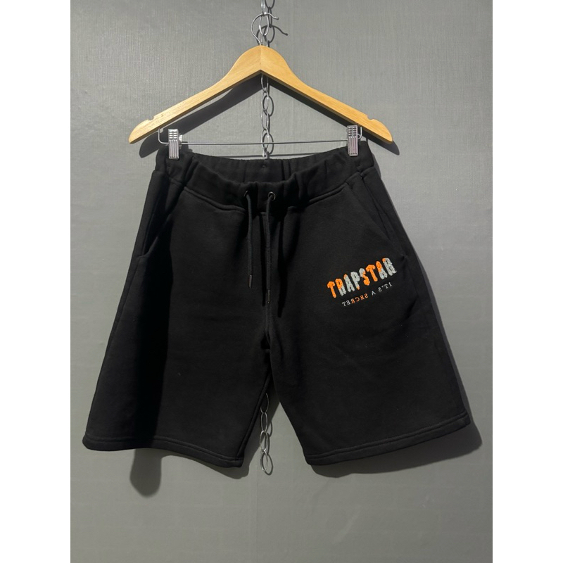 TRAPSTAR ORANGE SUMMER SET LONDON SHORTPANTS ต้นฉบับ EMBROIDERY UK DRILL ITS ความลับที่ใช้แล้ว