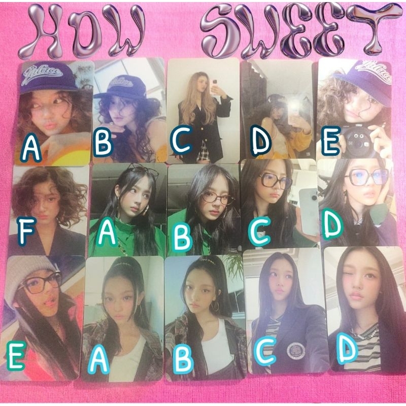 Photocard pc newjeans กางเกงยีนส์ใหม่หวาน wvers vv เกาหลีอย่างเป็นทางการ miji Danielle haerin แว่นตา