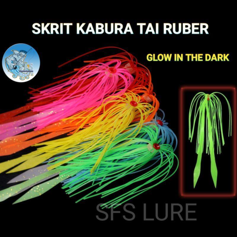 Skrit เหยื่อ kabura ยาง assist hok jig skrit ซิลิโคน skrit เรืองแสงใน dark ยาง skrit เหยื่อตกปลา skr