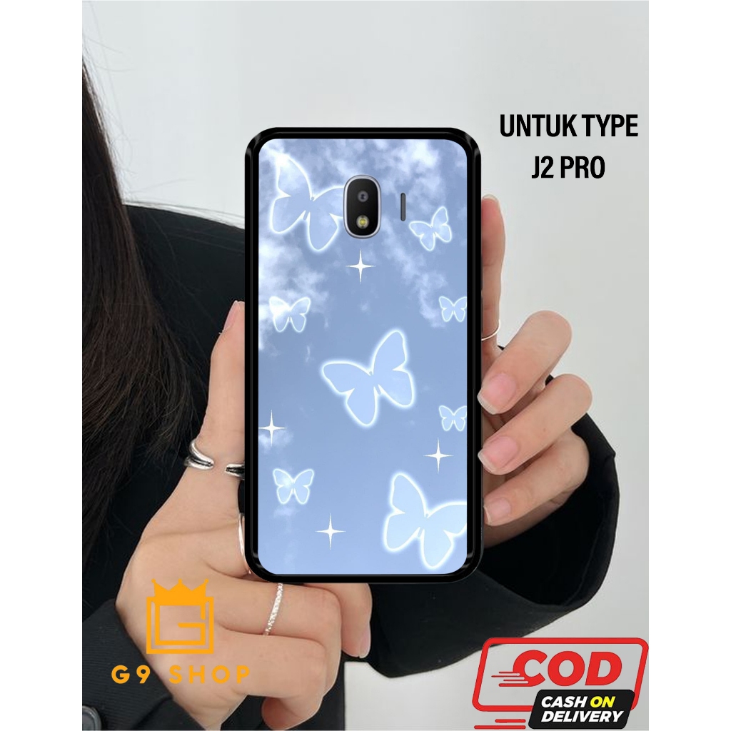 [gnine_case]case samsung j2 pro - case Glossy-Protective )case(butterfly)softcase hp-case hp-casing 