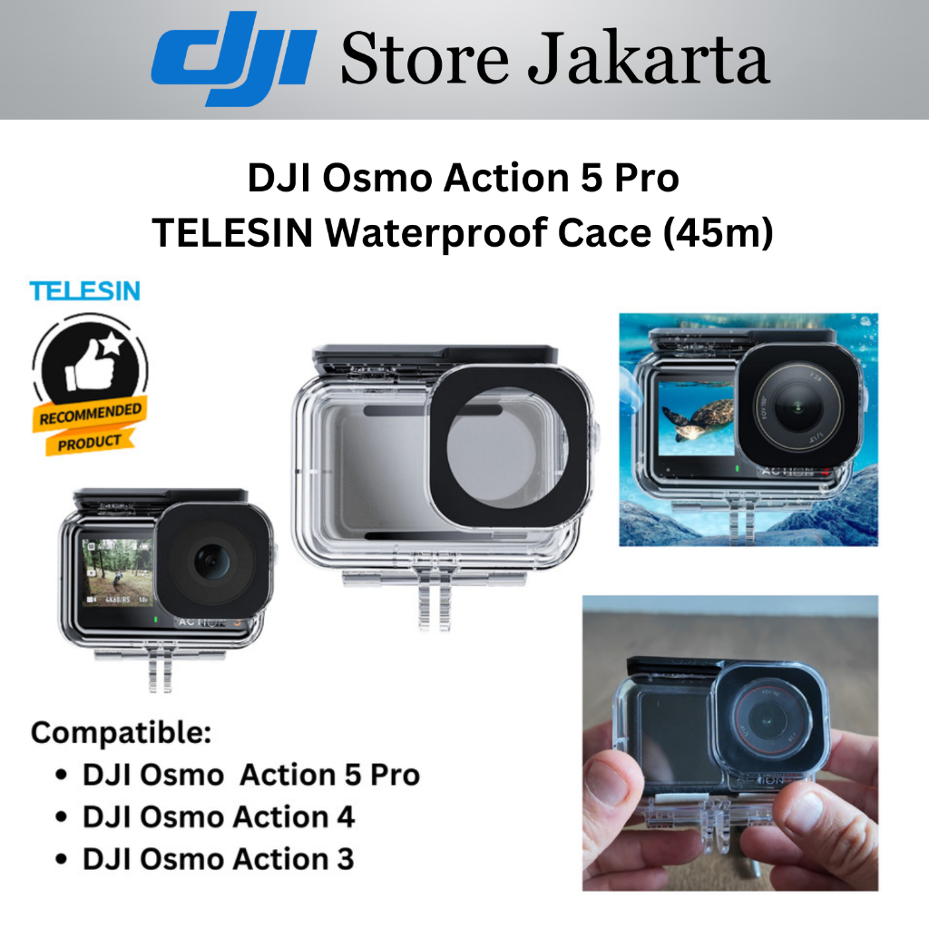 เคสกันน้ํา DJI Osmo Action 5 Pro กันน้ําดําน้ําดําน้ําดูปะการังปลอกกันน้ํา DJI Osmo Action 4 DJI Osm