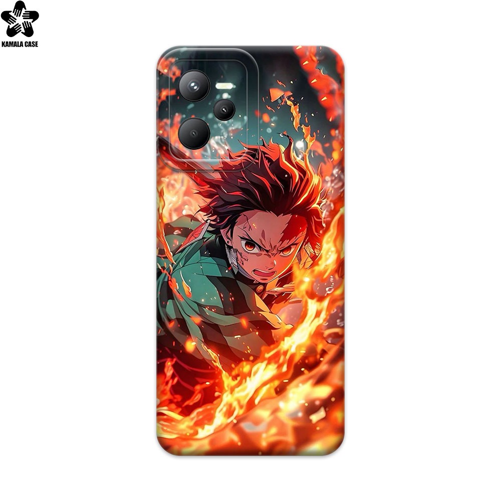 PREMIUM SOFTCASE WITH DEMON SLAYER ANIME MOTIF สําหรับ REALME C35 & ALL TYPE REALME - เคสกล้อง PRO -