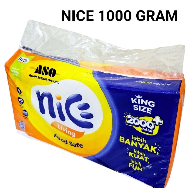 NICE กระดาษทิชชู่ 1 กรัม KILOAN 2ply NICE 9 FILLING MORE