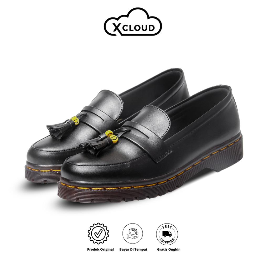 Xcloud x Lp Womens Couple Slip-On Shoes Docmart Casual SILVA Black