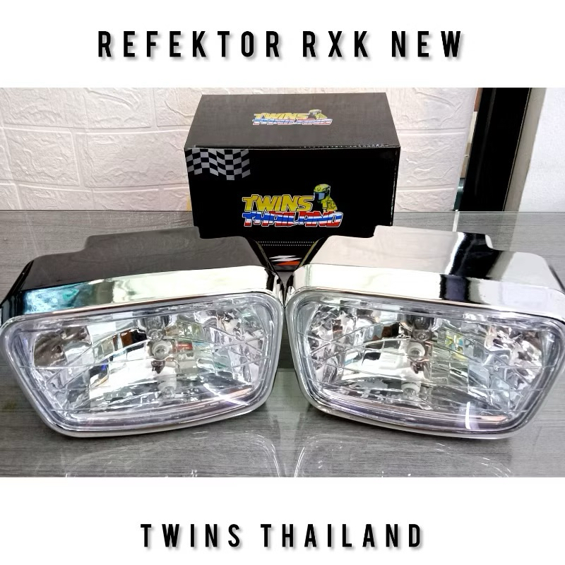 Rx king ไฟหน้า Rxk ใหม่ rxk กล่องมาตรฐานสะท้อนแสง black chrome twins thailand