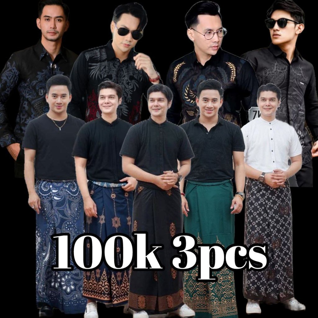 KEMEJA Azriel เสื้อเชิ้ตผ้าบาติกแขนยาวผู้ชายพรีเมี่ยม ไซส์ ML XL XXL