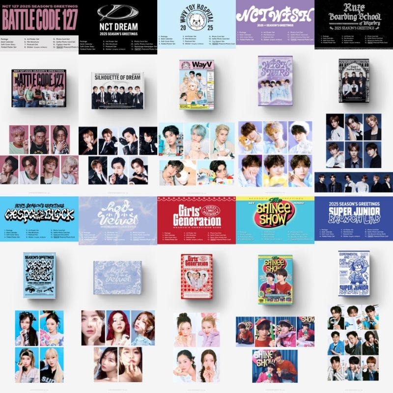 [READ DESCRIPTION] SEASON GREETING 2025 BAEKHYUN EXO & SM GROUP NCT 127 DREAM WAYV SNSD SHINEE AESPA