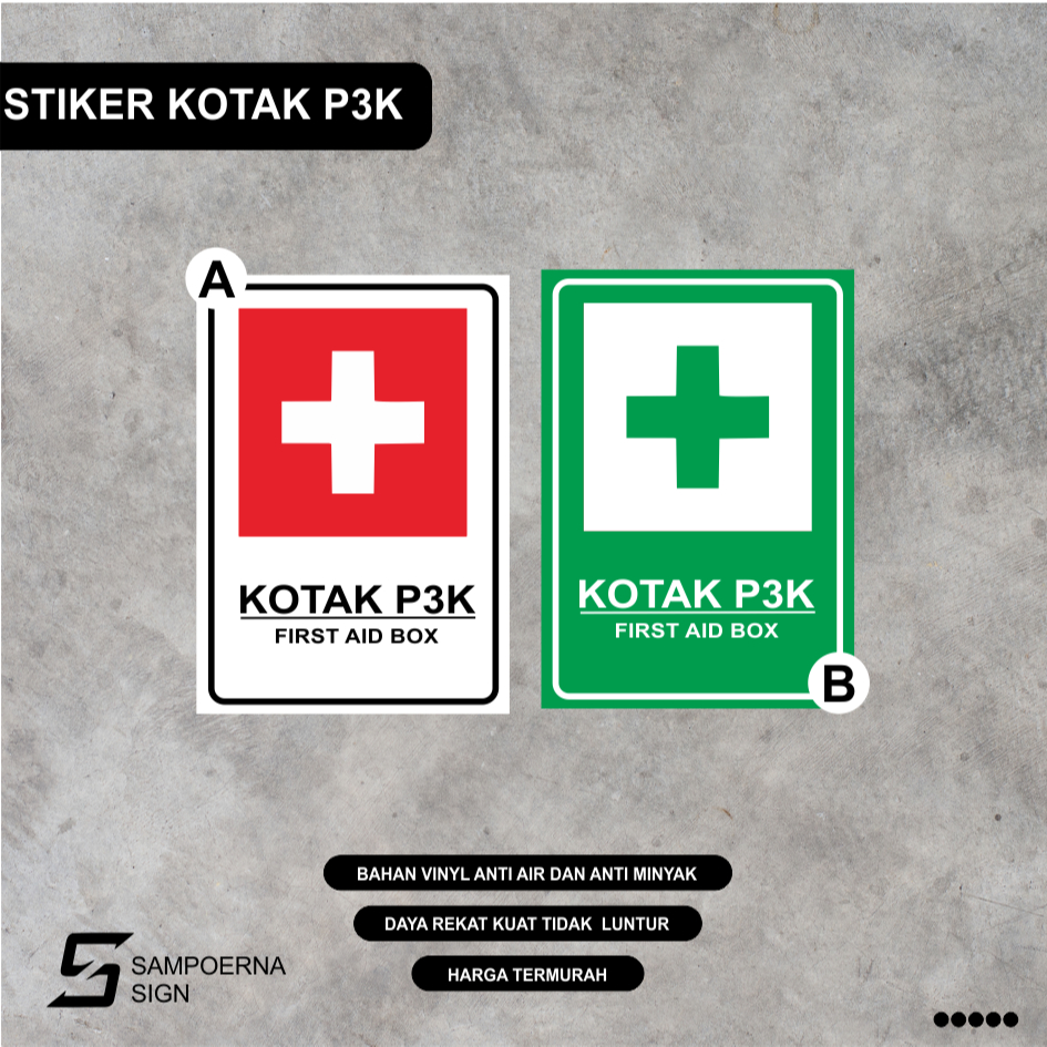 P3k Safety k3 Box Sticker / First Aid Box Sticker