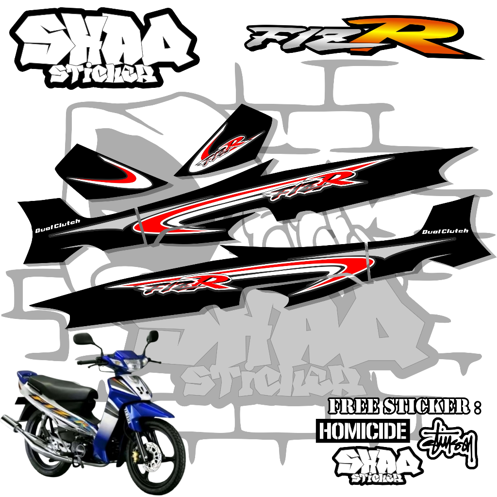 สติ๊กเกอร์มอเตอร์ไซค์ Striping List Yamaha F1ZR fizr fiz r f1 zr 2000 2001, สติ๊กเกอร์มอเตอร์ไซค์ ST