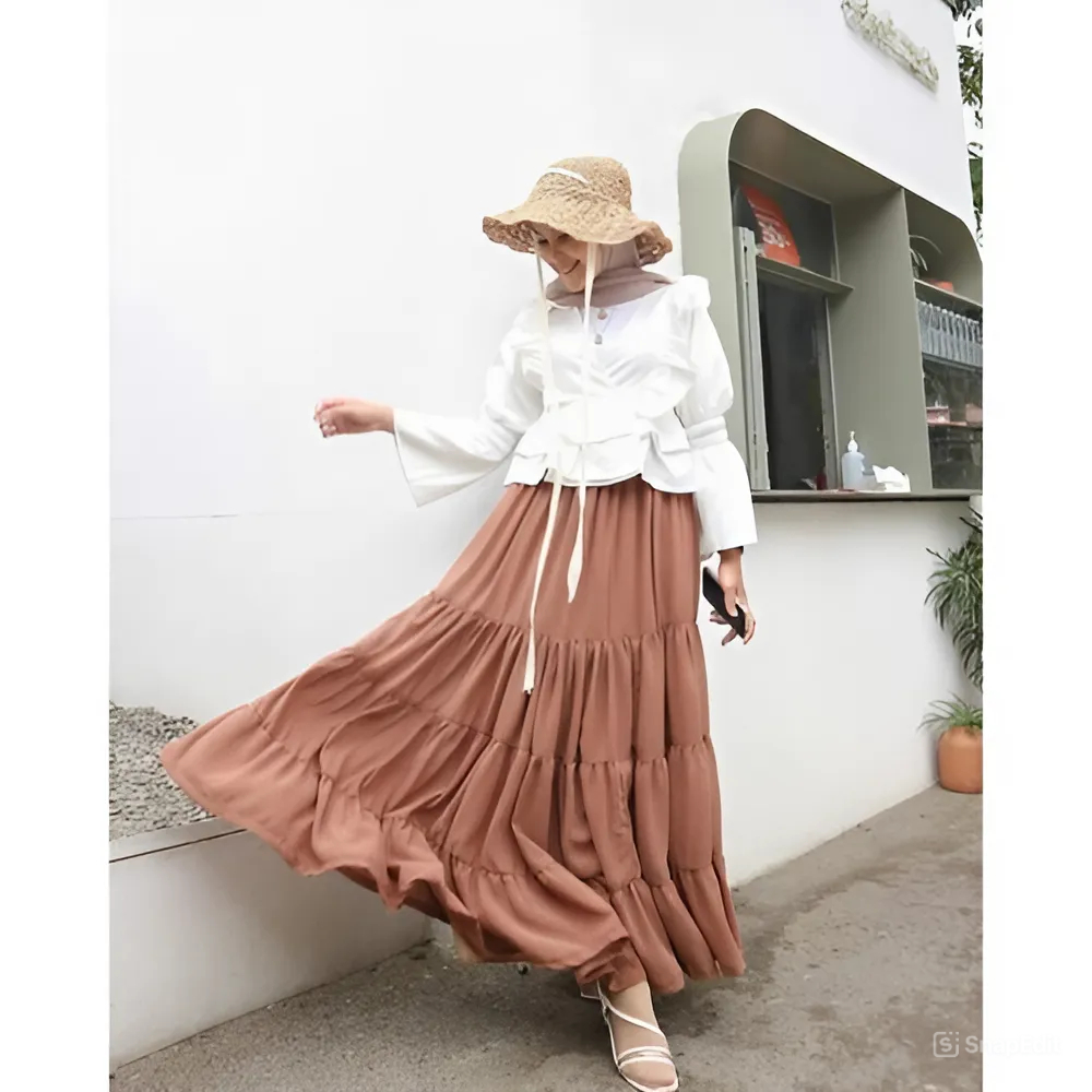 4-LAYER CANDA SKIRT / LAYER SKIRT / PREMIUM MATT SKIRT / WOMENS BOTTOM SKIRT