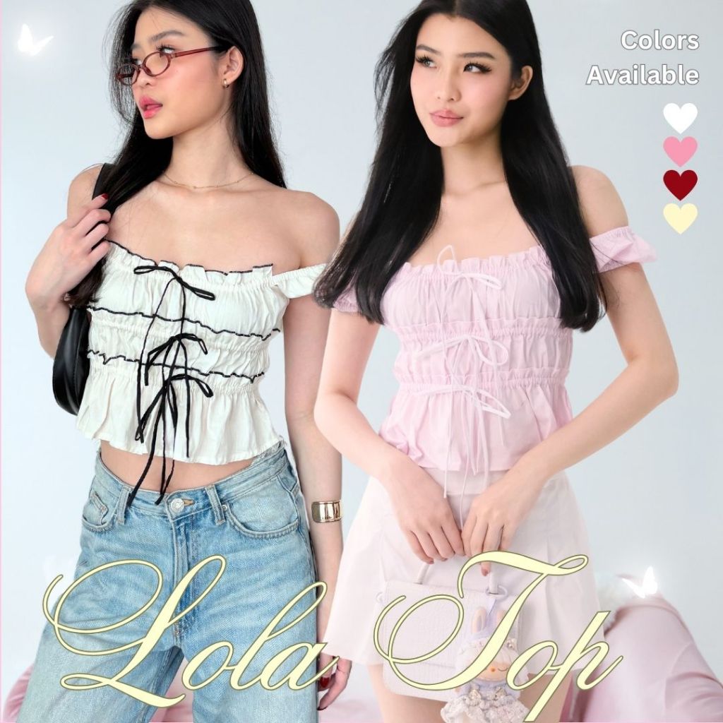 Shewearssugar LOLA TOP | เสื้อผ้าผู้หญิง | เสื้อท็อปผู้หญิง | Coquette Top