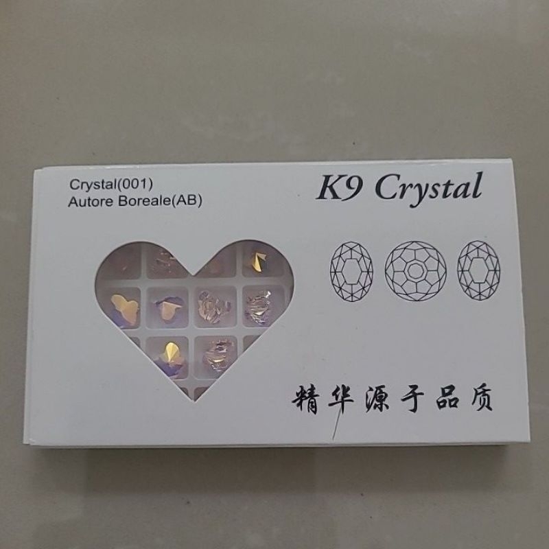 K9 Crystal AB motif สีชมพูและใส (ใส)