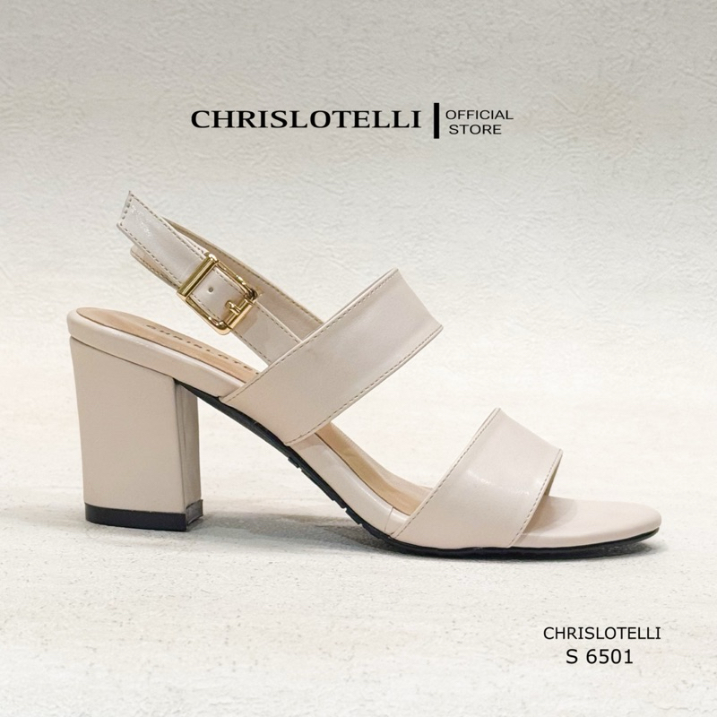 Chrislotelli S 6501 รองเท้าแตะ 7 ซม. รองเท้าส้นสูงรองเท้าแตะปาร์ตี้ผู้หญิง