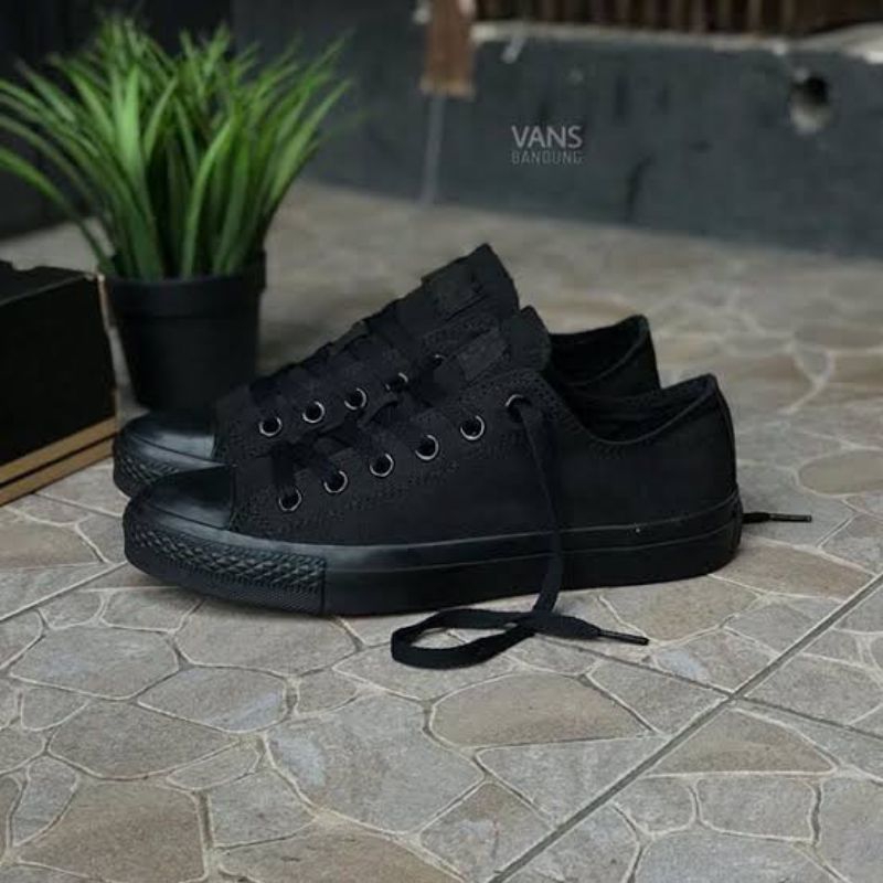 รองเท้าผ้าใบ Converse All Star Full Black รองเท้านักเรียนสําหรับผู้ชายและผู้หญิง Size 36-43