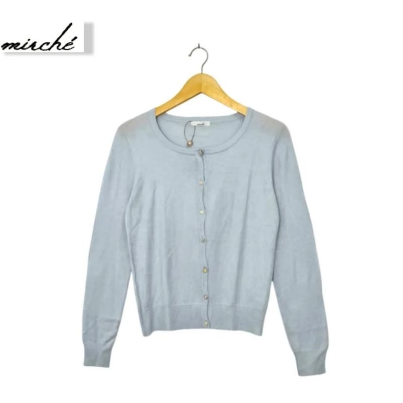 Basic O-Neck Baby Blue Cardigan (CODE: B57 - 33)